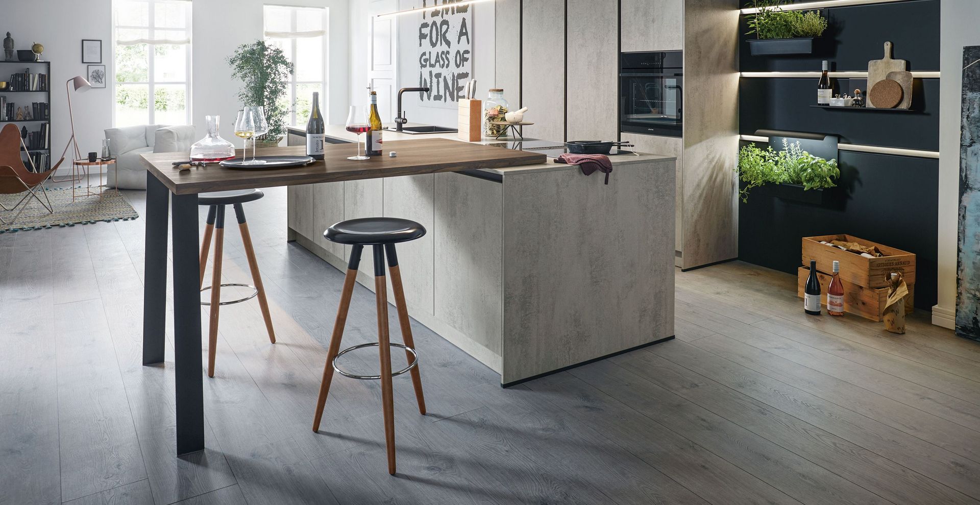 Schuller Kitchens - Elba Concrete Quartz Grey